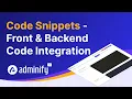 Add Custom CSS and JS in Backend Frontend using Code Snippet