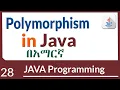 Polymorphism in java in Amharic - part