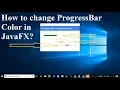 JavaFX ProgressBar How to change bar color