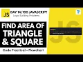 Calculate the Area of Triangle Square in JavaScript Day JavaScript Logic Building