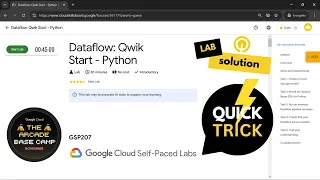 Dataflow Qwik Start - Python GSP207 Qwiklabs