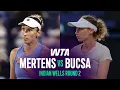 Elise Mertens vs Cristina Bucsa 2026 Indian Wells Round 2 WTA Match Highlights