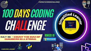Day Program to Count the Sum of Numbers in a String Latest Interview Program
