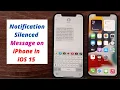 How to Fix Notifications Silenced Message on iPhone in iOS 15