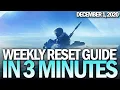 Weekly Reset Guide December 1 2020 - All Vendors Challenges Pinnacles More Destiny 2