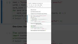 Python One-Liner Count Word Frequencies in Text