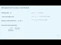 Linux Command Line Bash Shell Scripting AWK SED on Linux Structure of a Linux Command