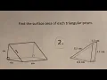 Finding the surface area of triangular prisms