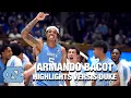 Armando Bacot Dominates Down Low For North Carolina Against Duke