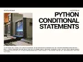 Syntax Sugar Python Conditional Statements
