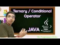 Ternary operator in Java Conditional operator Java tutorial for beginners Core Java Lecture 33