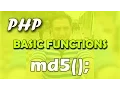 PHP Basic Functions - MD5