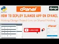 Deploy Django App on Cpanel Linux Shared Hosting Making Django Project Live NsCube Tech