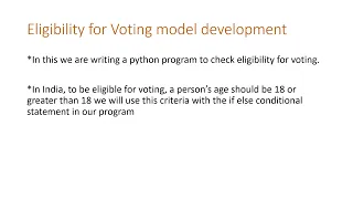 Python code for password generation and eligibility for voting using if else statements