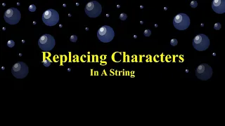 Replacing Characters in A String in Java