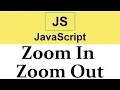 Zoom In Zoom Out effect in JavaScript
