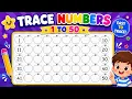 Trace Numbers 1 50 Learn Counting for Toddlers Kids Learning