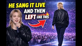 jimin sang crystal snow live at tokyo dome and then left like this