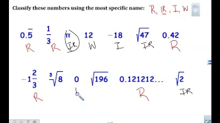 Math 8 A06 Classifying Numbers 2020