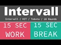 BEST SPORT INTERVAL TIMER - 15 sec Exercise 15 sec Break 20 Rounds GYM TABATA HIT