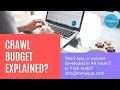 What you should know about Crawl Budget in SEO