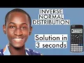 INVERSE NORMAL DISTRIBUTION FUNCTION ON CASIO FX-991 EX CLASSWIZ CALCULATOR