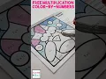 Winter multiplication color-by-numbers