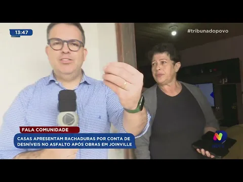 Fala Comunidade: casas apresentam rachaduras por conta de desníveis no asfalto após obras