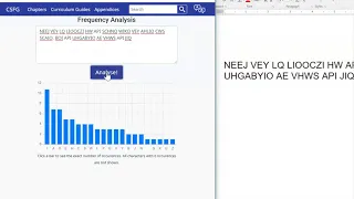 Frequency analysis decryption attack using CSFG widget