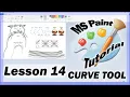 MS Paint Tutorials Lesson 14 How to Use the Curve Tool Draw curved lines
