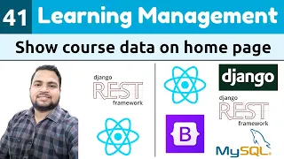 Django ReactJs LMS Fetch course data on home page ReactJs useEffect useState and axios