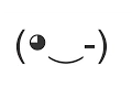 Winking Face Emoticon - Copy and Paste Text Art