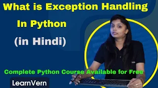What is Exception Handling in Python Difference Type of Exception Handling Hindi Part 1