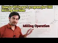 CNC Milling Program Hindi CNC Milling Operation Milling Operation on CNC Machine Milling Program