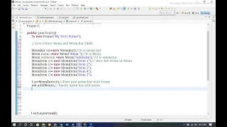6 Creating Menu and Menu Bar java awt tutorial