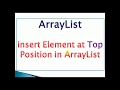 how to add element at first position in ArrayList java Insert element at top of ArrayList