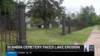 Duluth cemetery deals with lake side erosion