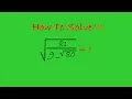 Germany Can You Solve This A Nested Square Root Problems Math Olympiad