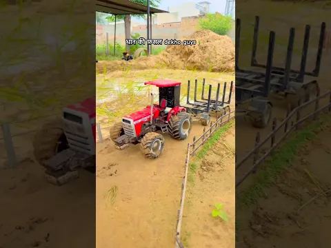 Massey 4x4 tractor loading crops into trolley 🔥🔥💪💪