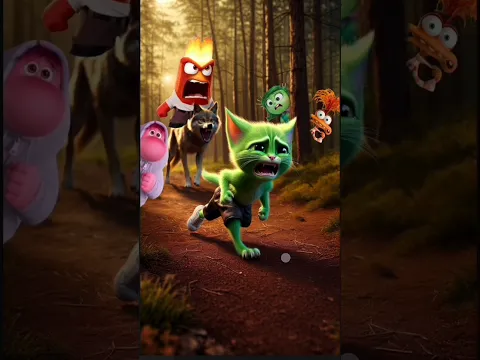 pov insede out 2 | Anger chased the green cat riding the wolf #ennui #sadness #anxiety