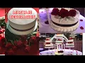 Burgundy 15th Birt ay Cake Decoration and Assembly