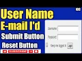 How to create Submit Button Reset Button in Html