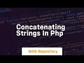 concatenating strings in php