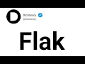 Flak Meaning In English