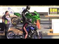 Hyper Naked Bikes vs Super Bikes Yamaha MT-09 Ninja ZX-14 Suzuki Hayabusa Mile Drag Racing