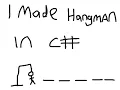 I made hangman in c