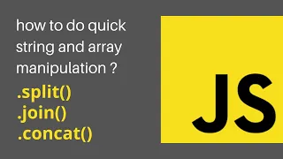 How to do quick string and array manipulation join concat split