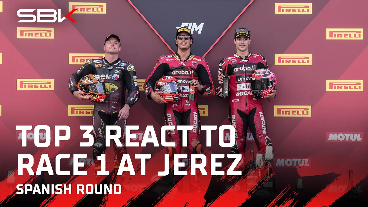FIRST IMPRESSIONS: Top 3 discuss Race 1 at Jerez 🎙️ | 2026 #SpanishWorldSBK 🇪🇸