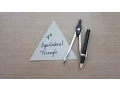 HOW TO MAKE A TRIANGLE TEMPLATE USING A COMPASS
