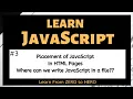 JavaScript Tutorial Placement in HTML File Where can we write JavaScript in HTML file
